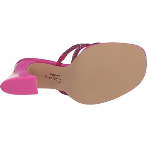 Circus NY Women's Heddie Strappy Rhinestone Flare Heel Mules - Picture 4 of 7